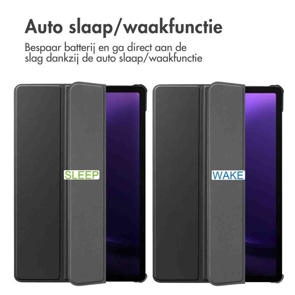 imoshion Trifold Bookcase Samsung Galaxy Tab S10 Lite / S9 11.0 inch / Tab S10 FE / S9 FE 10.9 inch - Zwart