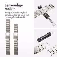 Accezz Mat Titanium bandje  - Garmin 22 mm aansluiting - Titanium