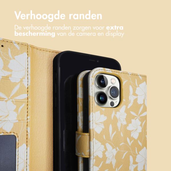 imoshion Design Bookcase Apple iPhone 12 (Pro) - Yellow Flowers