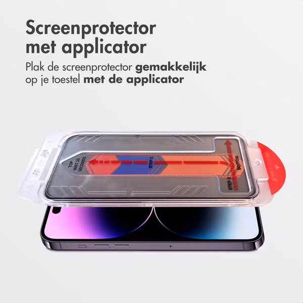 Accezz Gehard Glas Privacy Screenprotector + Applicator Apple iPhone 13 / 13 Pro / 14 / 16e