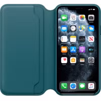 Apple Leather Folio Bookcase Apple iPhone 11 Pro Max - Peacock