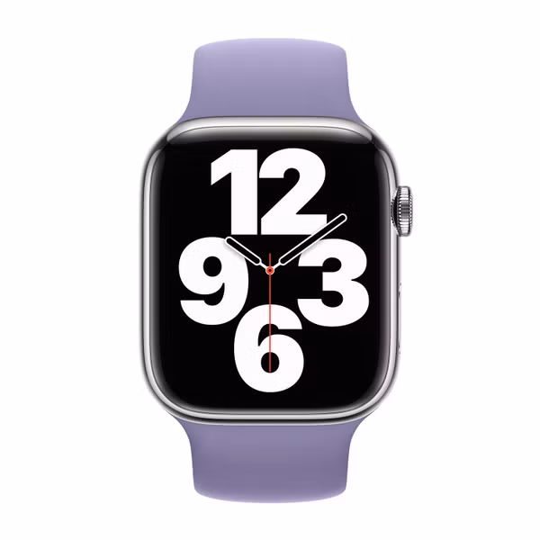 Apple Siliconen solobandje Apple Watch | 38/40/41/42 mm - Maat 7 - English Lavender
