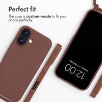 imoshion Silicone Case with Strap Apple iPhone 16 - Brown