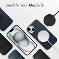 Accezz MagSafe Leather Backcover Apple iPhone 15 - Nightfall Blue