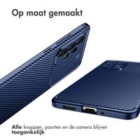 imoshion Carbon Softcase Backcover Samsung Galaxy A33 - Blauw