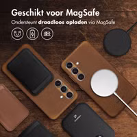 Accezz Vintage Leather Magsafe Backcover Samsung Galaxy S24 / S25 - Tabacco Cognac