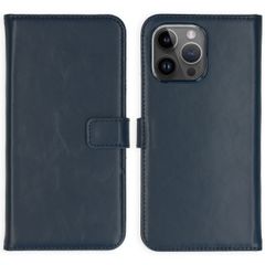 Selencia Genuine Leather Book Case Apple iPhone 15 Pro Max - Blue