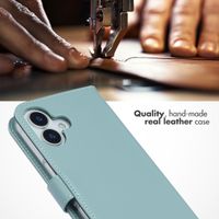 Selencia Genuine Leather Book Case Apple iPhone 17 - Air Blue