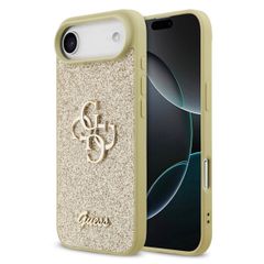 Guess 4G Metal Logo Glitter Backcover Apple iPhone Air - Goud