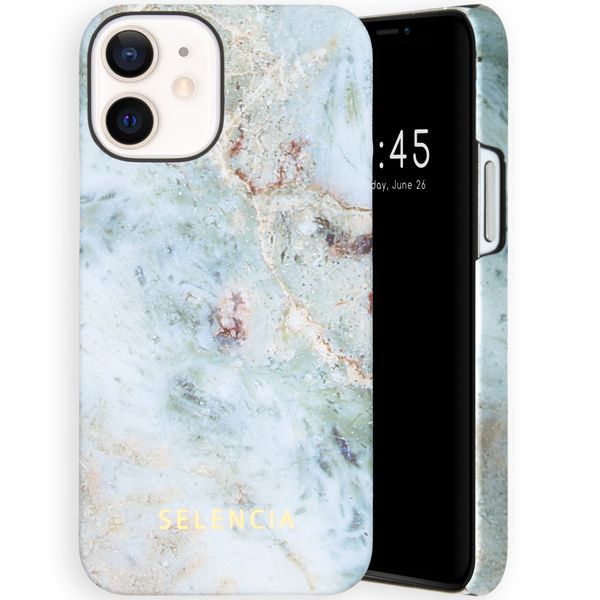 Selencia Maya Fashion Backcover iPhone 12 Mini - Marble Blue