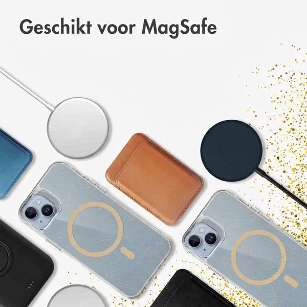 imoshion Clear Glitter Backcover met MagSafe Apple iPhone 14 - Goud