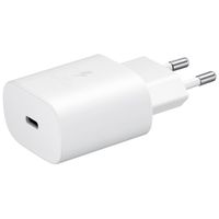 Samsung Originele USB-C naar USB-C kabel - 1.8 meter - 25 Watt + Originele Fast Charging Adapter USB-C Oplader - 25 Watt - Wit