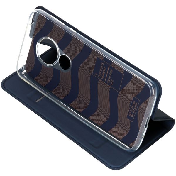 Dux Ducis Slim Softcase Bookcase Motorola Moto G7 Power - Donkerblauw