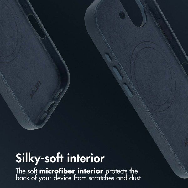 Accezz Leather Back Cover with MagSafe Apple iPhone 17 - Nightfall Blue