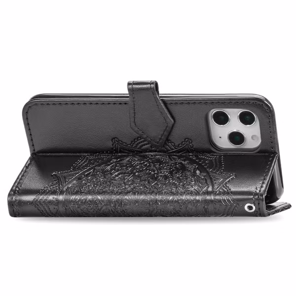 Mandala Bookcase Apple iPhone 12 (Pro) - Zwart