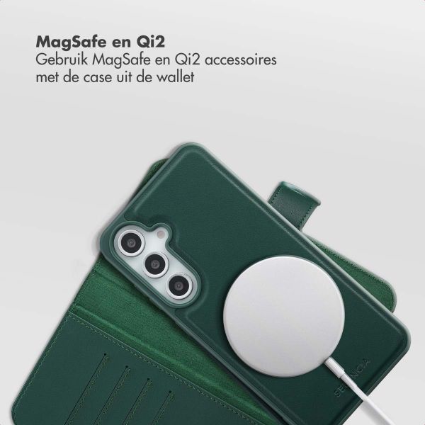 Selencia Olyn Uitneembare Bookcase met MagSafe Samsung Galaxy S24 FE - Groen