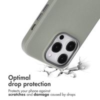 Accezz Leather Back Cover with MagSafe Apple iPhone 14 Pro - Light Grey