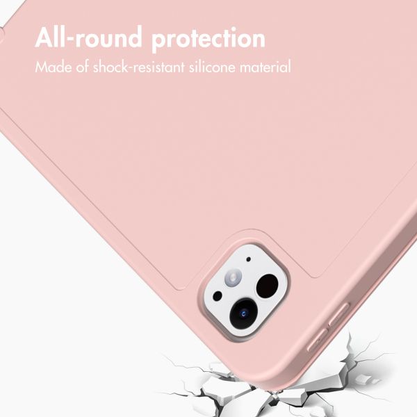 Accezz Smart Silicone Book Case Apple iPad Pro 11 (2025) M5 / (2024) M4 - Pink