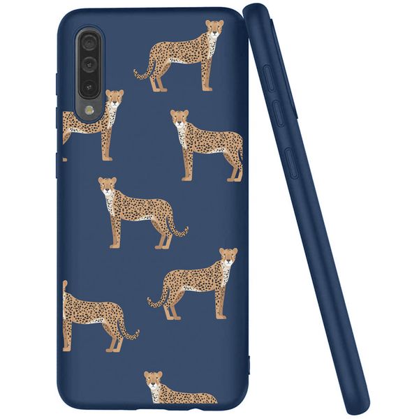 imoshion Design hoesje Samsung Galaxy A50 / A30s - Luipaard - Blauw