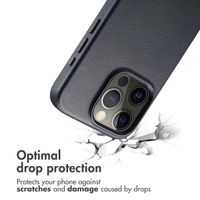 Accezz Leather Back Cover with MagSafe Apple iPhone 15 Pro - Onyx Black