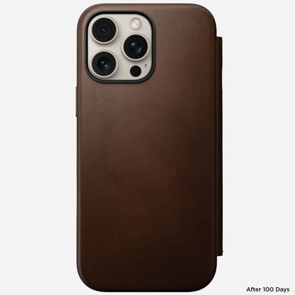 Nomad Modern Leather FolioBookcase Apple iPhone 16 Pro Max - Bruin