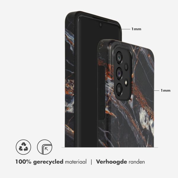 Selencia Aurora Fashion Backcover Samsung Galaxy A33 - Duurzaam hoesje - 100% gerecycled - Zwart Marmer