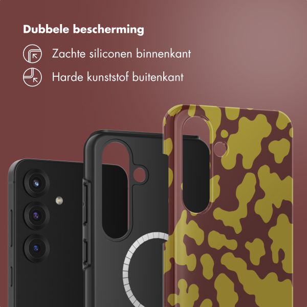 Selencia Vivid Backcover met MagSafe Samsung Galaxy S25 - Moo'd Olive Dust