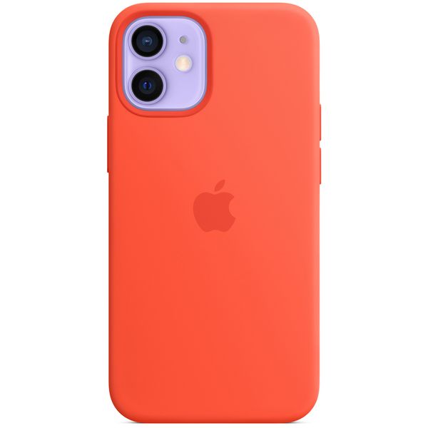 Apple Silicone Backcover MagSafe iPhone 12 Mini - Electric Orange