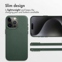 Accezz Leather Back Cover with MagSafe Apple iPhone 15 Pro Max - Cedar Green