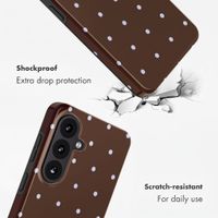 Selencia Vivid Back Cover Samsung Galaxy S26 - Happy Dots Chocolate