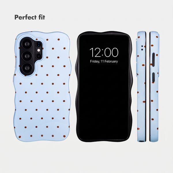 Selencia Vivid Wavy Back Cover with MagSafe Samsung Galaxy S26 Ultra - Happy Dots Digital Sky