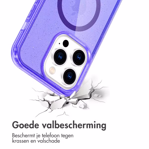 imoshion Sparkle Backcover met MagSafe Apple iPhone 13 Pro - Glitter Paars