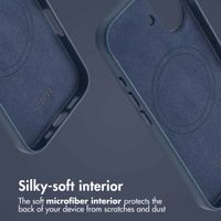 Accezz Leather Back Cover with MagSafe Apple iPhone 16 - Nightfall Blue