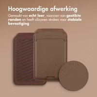 Accezz Leren Wallet met standaard - Geschikt voor MagSafe en Qi2 - Coffee Brown