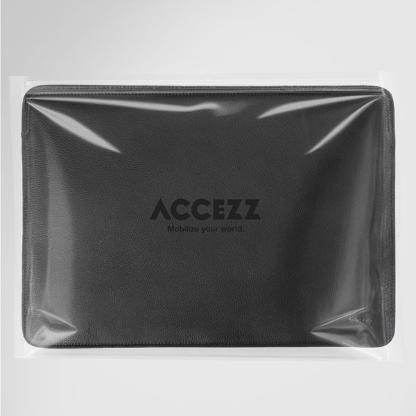 Accezz Leather laptop sleeve 13 inch - Black