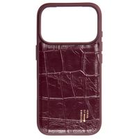 iDeal of Sweden Vegan Leather MagSafe Backcover Apple iPhone 18 Pro Max / 17 Pro Max - Fine Wine Croco