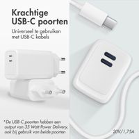 imoshion Wall Charger 35 Watt | 2x USB-C - Wit