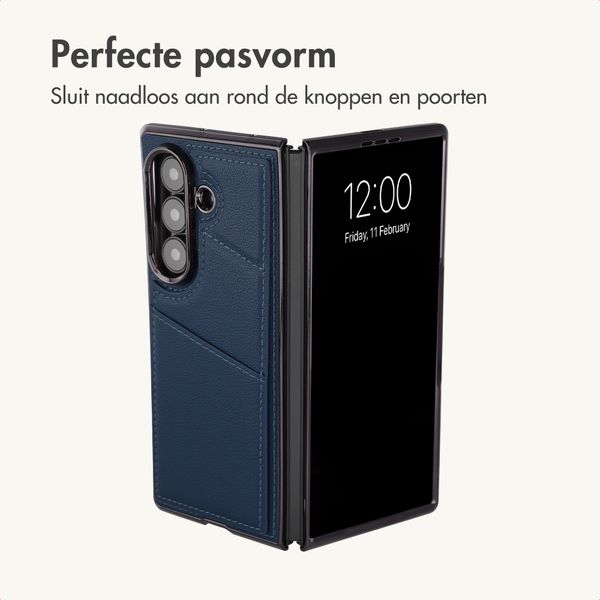 imoshion Kunstleren MagSafe Backcover met Pashouder Samsung Galaxy Z Fold 8 Ultra - Donkerblauw