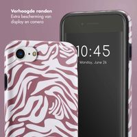 Selencia Vivid Tough Backcover iPhone SE (2022 / 2020) / 8 / 7 / 6(s) - Trippy Swirl Dark Rose