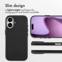 Accezz Leather Back Cover with MagSafe Apple iPhone 17 - Onyx Black