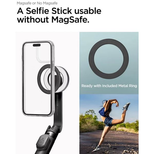 Spigen MagSafe Tripod Selfie Stick - met afstandsbediening - Universeel - 74CM - Zwart