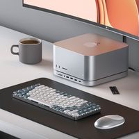 Satechi Aluminum Mac Mini/Mac Studio Stand Hub - Met SSD sleuf - Zilver