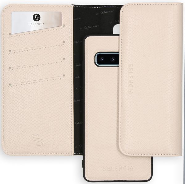 Selencia Uitneembare Slang Clutch Samsung Galaxy S10 - Wit