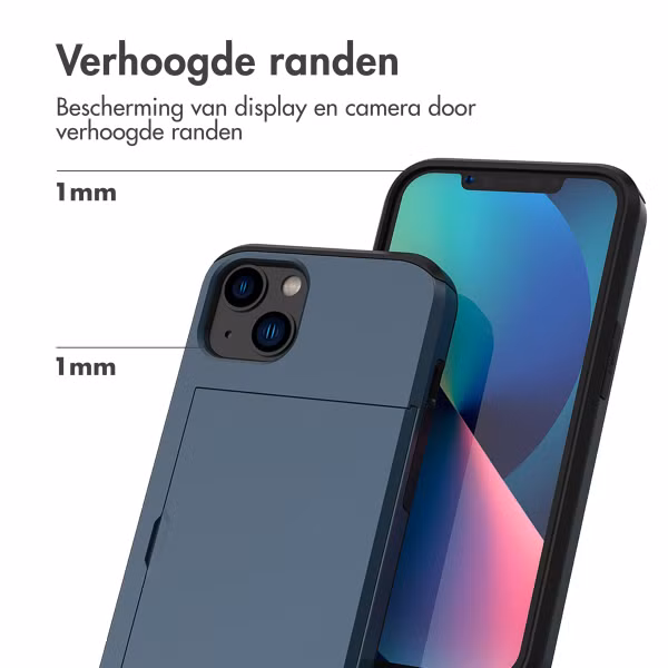 imoshion Backcover met pasjeshouder Apple iPhone 13 - Donkerblauw