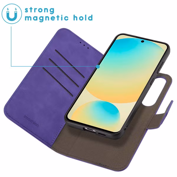 imoshion Uitneembare 2-in-1 Luxe Bookcase Samsung Galaxy S24 FE - Paars