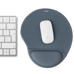 imoshion Ergonomische muismat - Muismat met polssteun - 30 x 25 cm - Seal Blue
