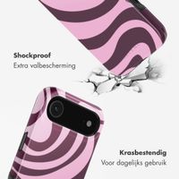 Selencia Vivid Backcover met MagSafe Apple iPhone Air - Wavy Swirl Pink Plum