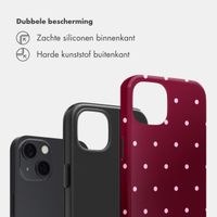 Selencia Vivid Backcover Apple iPhone 13 / 13 Pro - Happy Dots Burgundy