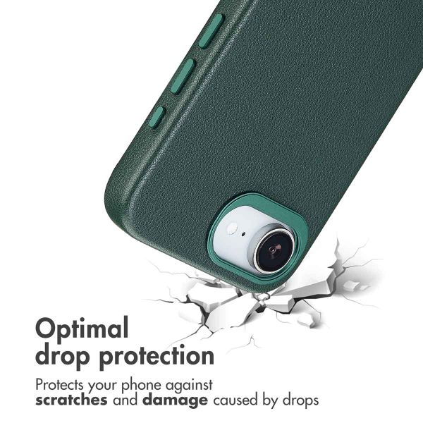 Accezz Leather Back Cover with MagSafe Apple iPhone 17e / 16e - Cedar Green