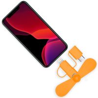 imoshion 3-in-1 smartphone ventilator Lightning, USB-C & Micro-USB - Oranje